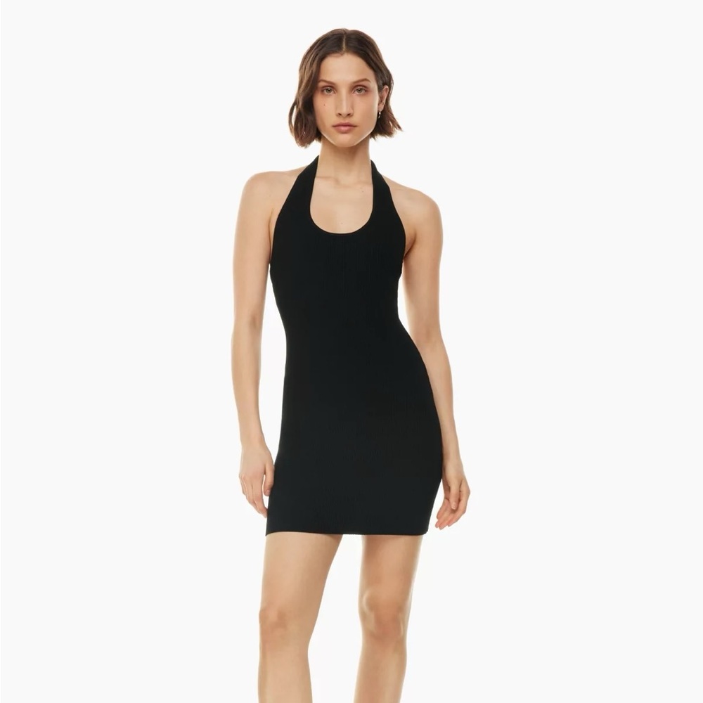 Aritzia - Sculpt Knit Backless Halter Dress - sz S - worn once